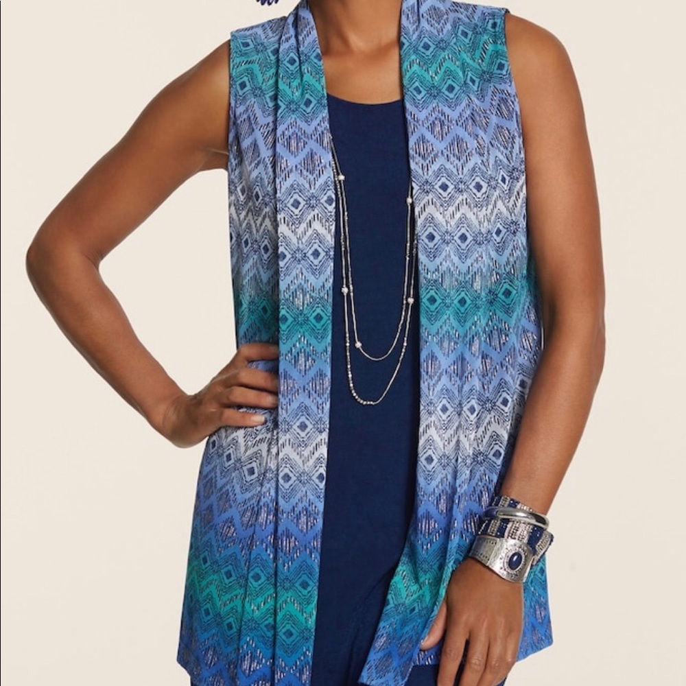 🔅🔅Chico's. Diamond printed vest. Size 3.